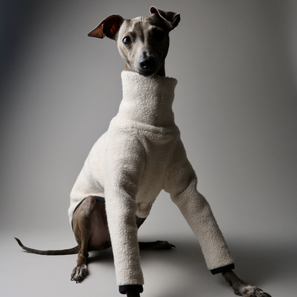 The Bernadette | Cotton Sherpa Fleece Italian Greyhound Jumper