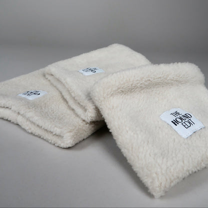 Close-up of The Rue, Sighthound 100% cotton snoods, across the three sizes.